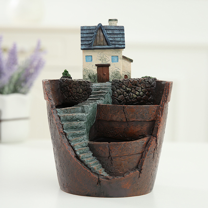 Skanto | Saftig dekorativ blomsterpotte for mini hage – Bonsai plantepotte for mikrolandskap og hage