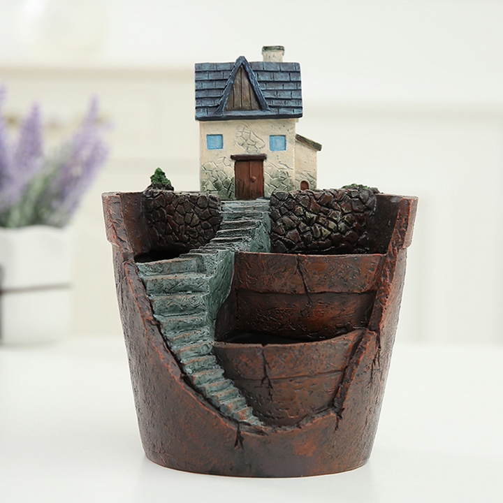 Skanto | Saftig dekorativ blomsterpotte for mini hage – Bonsai plantepotte for mikrolandskap og hage