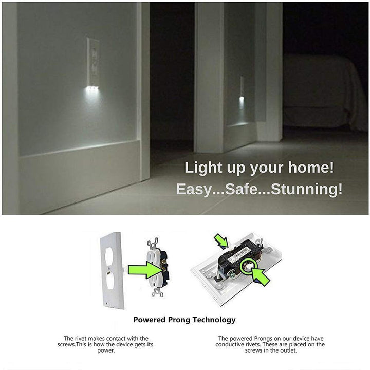 Skanto | Outlet veggplate med LED nattlys