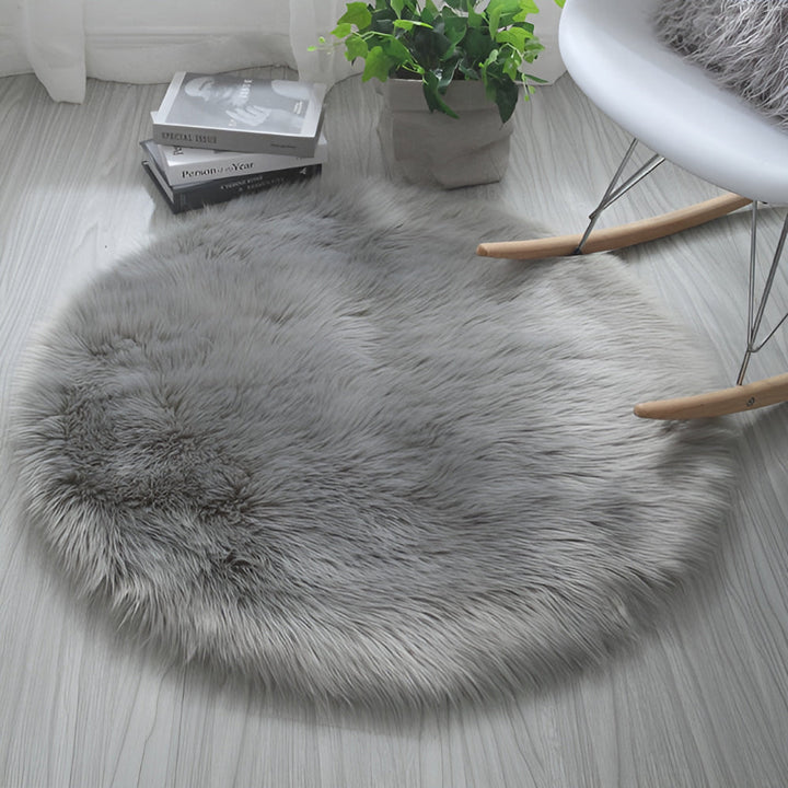 Skanto | Rund Sky Myk Plysj Teppe