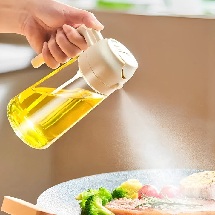 2-i-1 Olivenolje Dispenser og Spray for Matlaging, Salat, Steking og BBQ Skanto