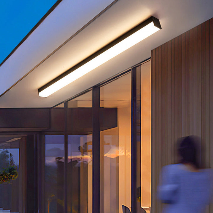 Moderne Minimalistisk Lang Rektangulær Aluminium PC LED Takmontert Lys For Utendørs Patio | Skanto