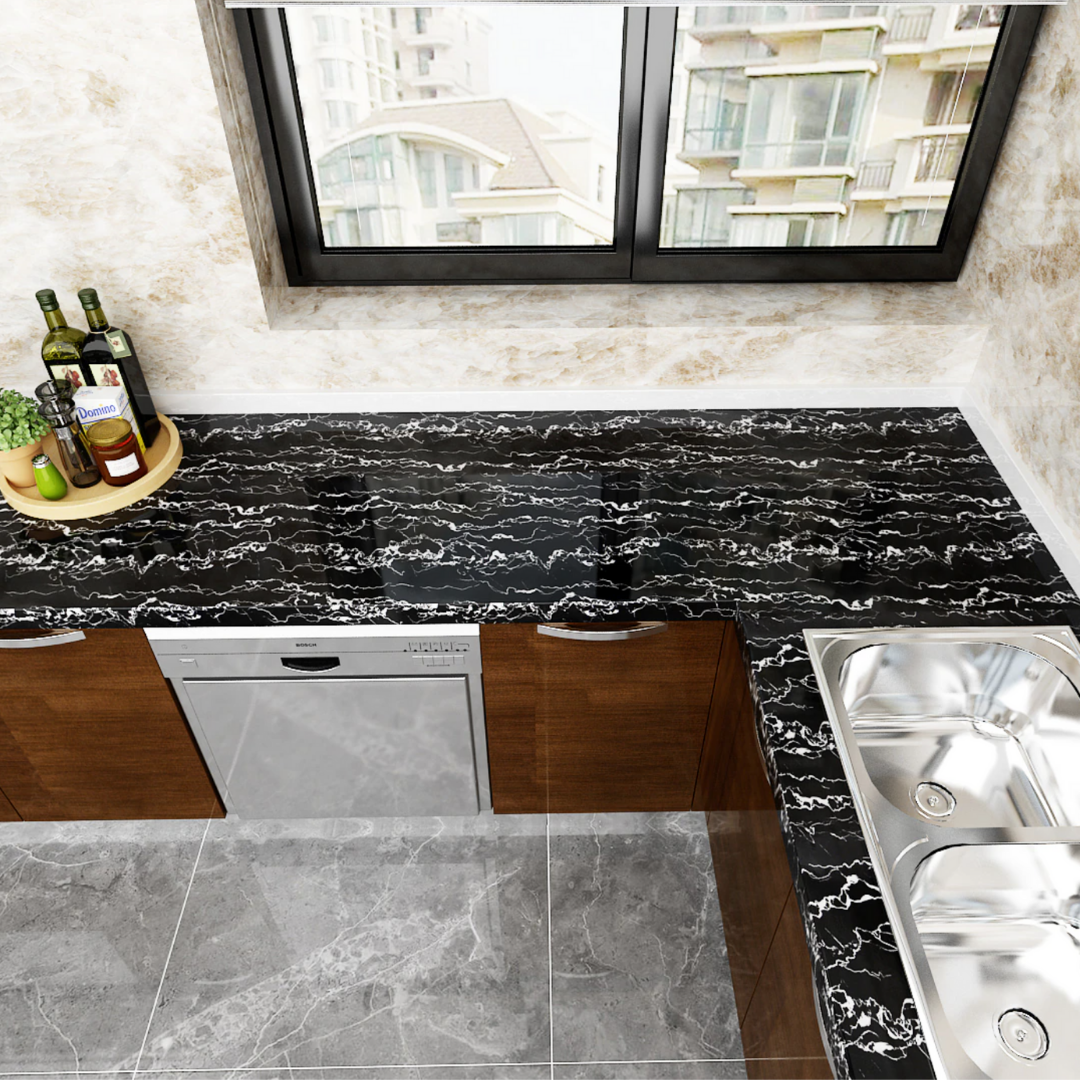 Skanto | Eindhoven MarbleLook | Vakker dekorasjon for enhver overflate! Vanntett & Oljeproof