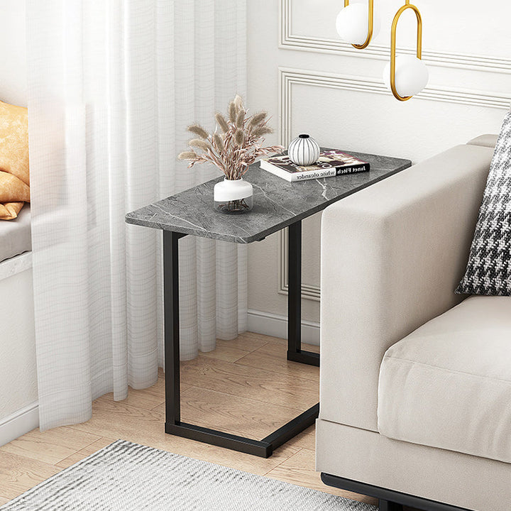 Skanto | ModernoCurve C-Side Table | MDF tabletop | Moderne design | Plassbesparende | Perfekt for stue og soverom