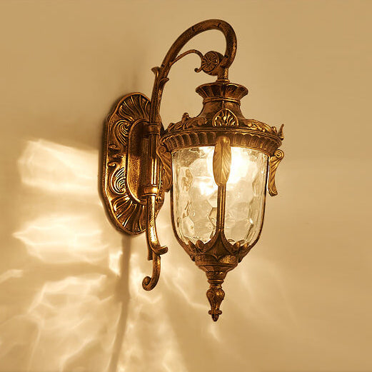 Europeisk Deluxe Lantern Utendørs Vanntett 1-Lys Vegglampe | Skanto