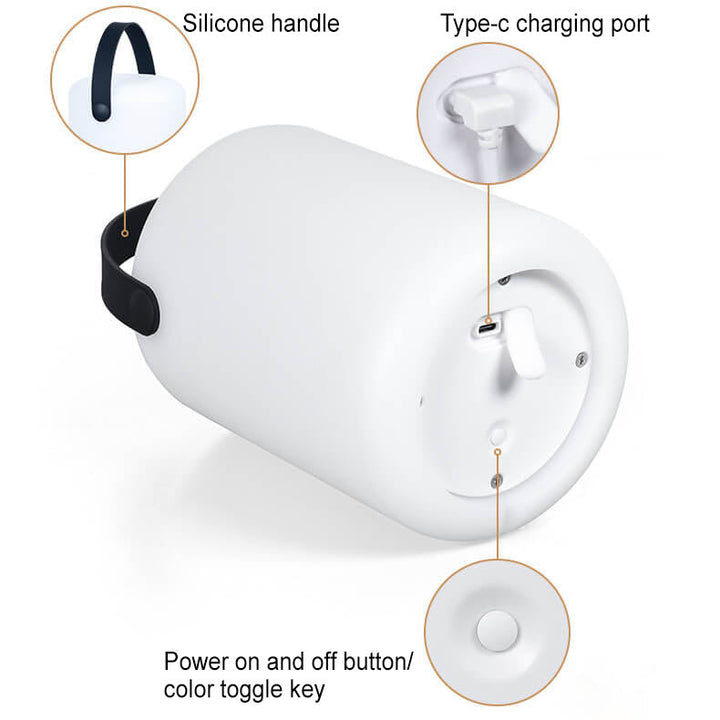 Skanto | Moderne Enkelhet Plast Rund Fyrkantet Hånd LED Bordlampe for Utendørs Patio