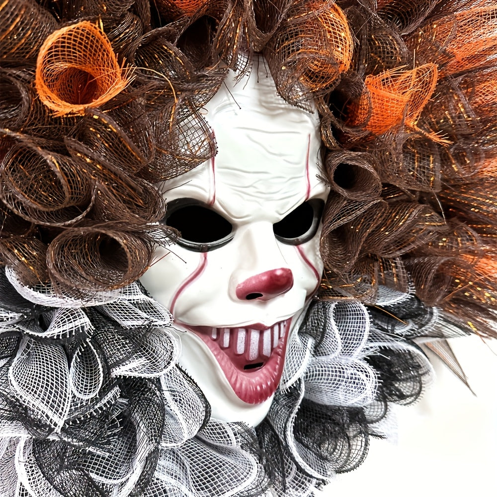 Skanto | Halloween Skummel Klovn Nettkrans | Eklete Dørdekor