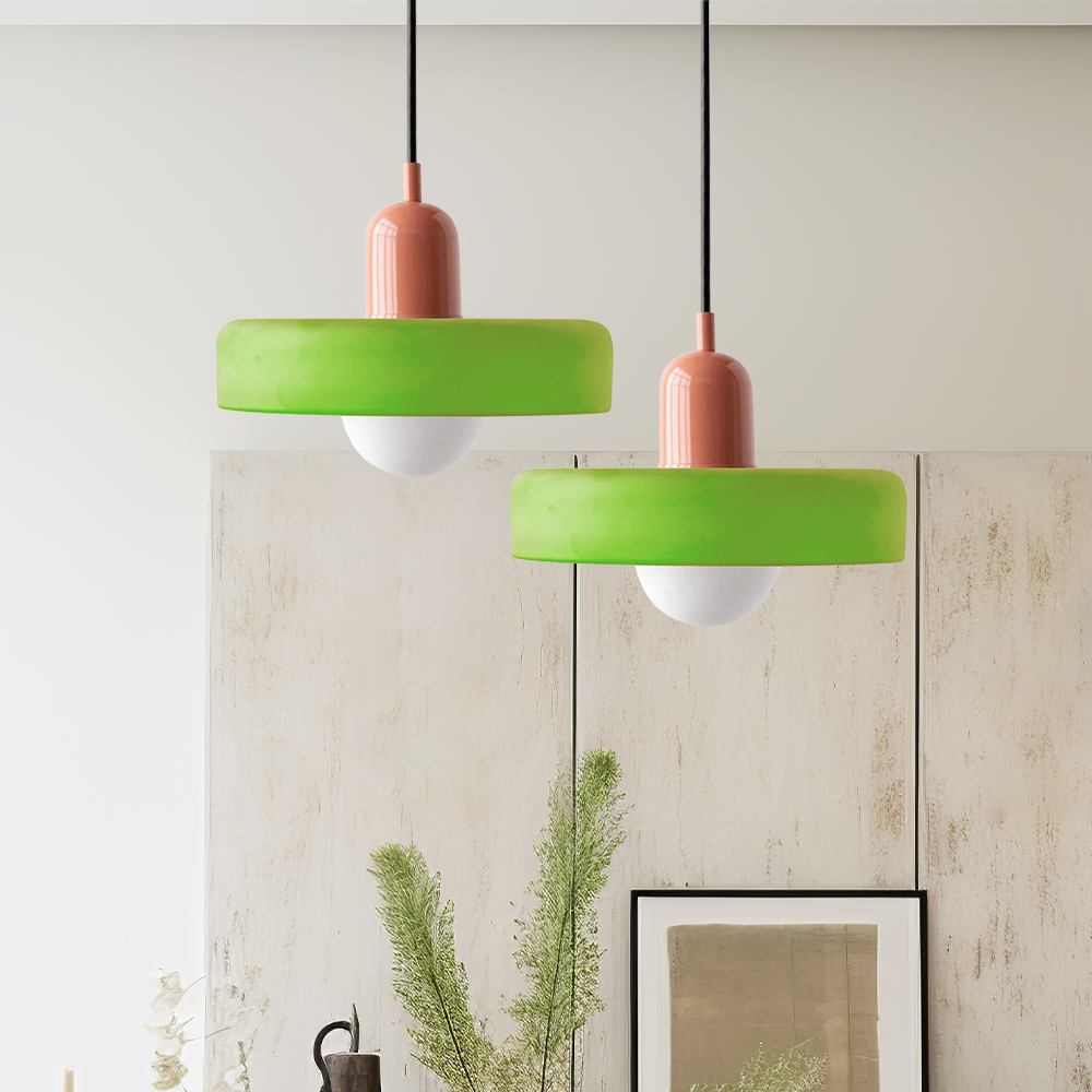 Fargerik Bauhaus-Stil Pendellampe - StiloGlas | Skanto