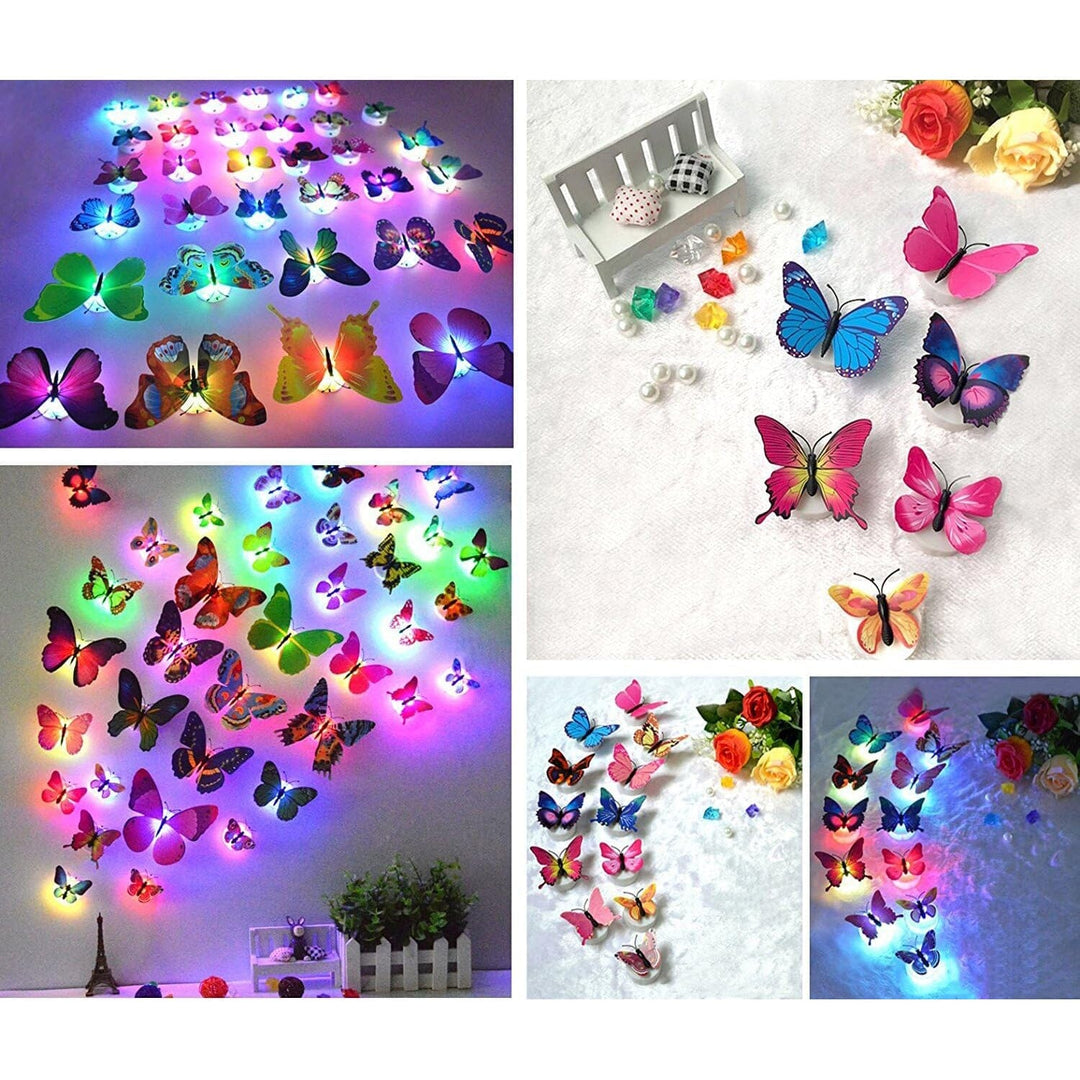 Skanto | 12-pak: LED sommerfugl dekorasjon nattlys