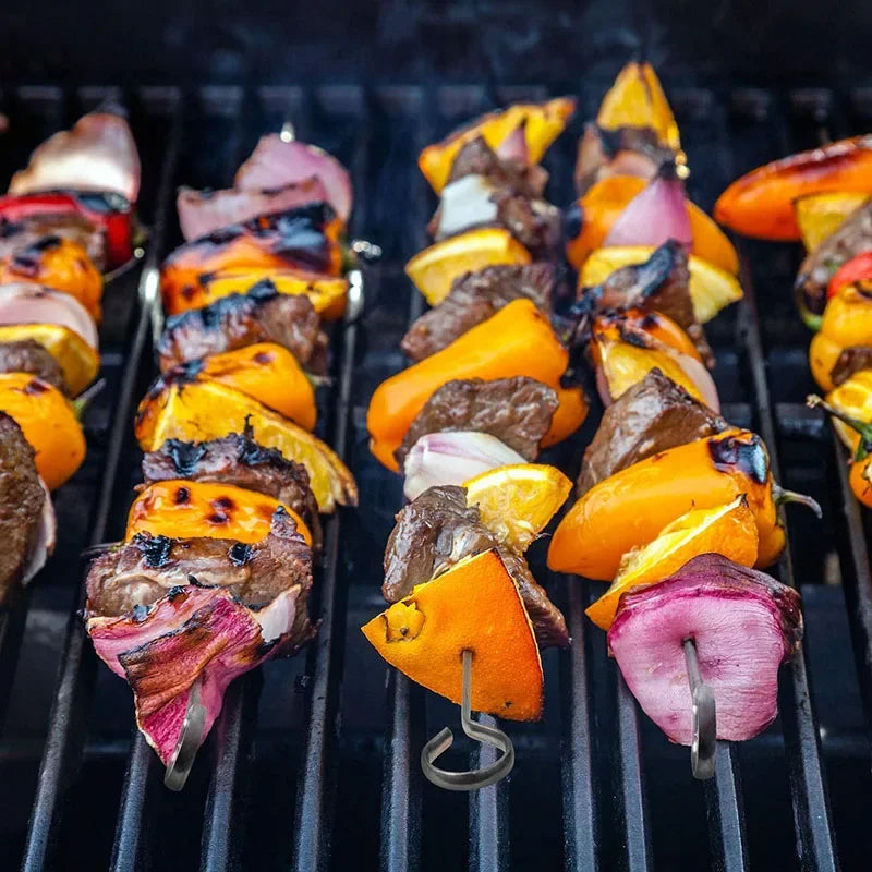 12" Rustfritt Stål Grilling BBQ Kjøttspyd Grilling BBQ Verktøy 12stk | Skanto