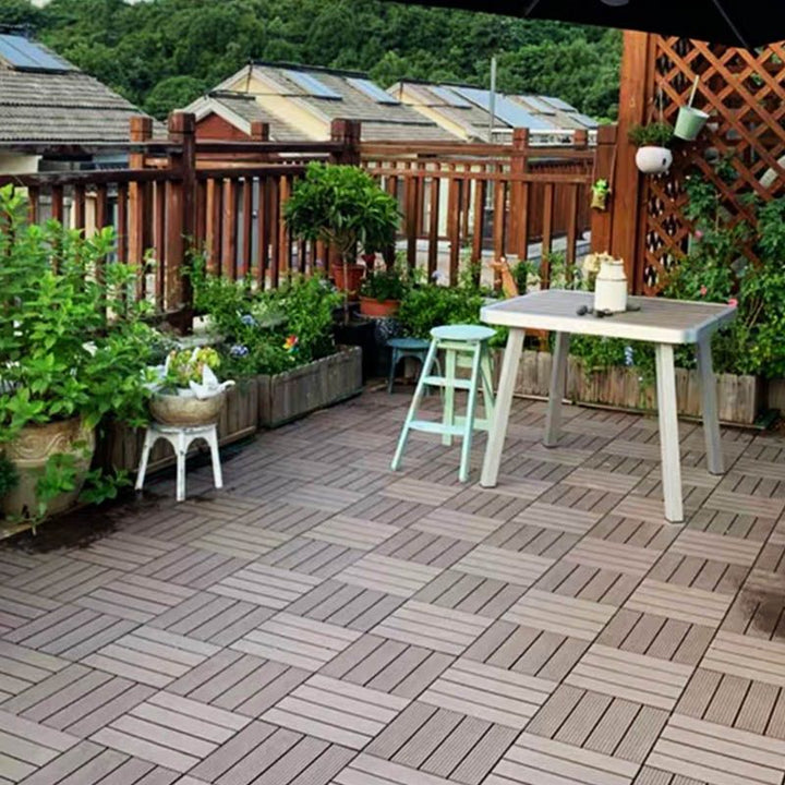 Klassiske trefliser til hageterrassegulv