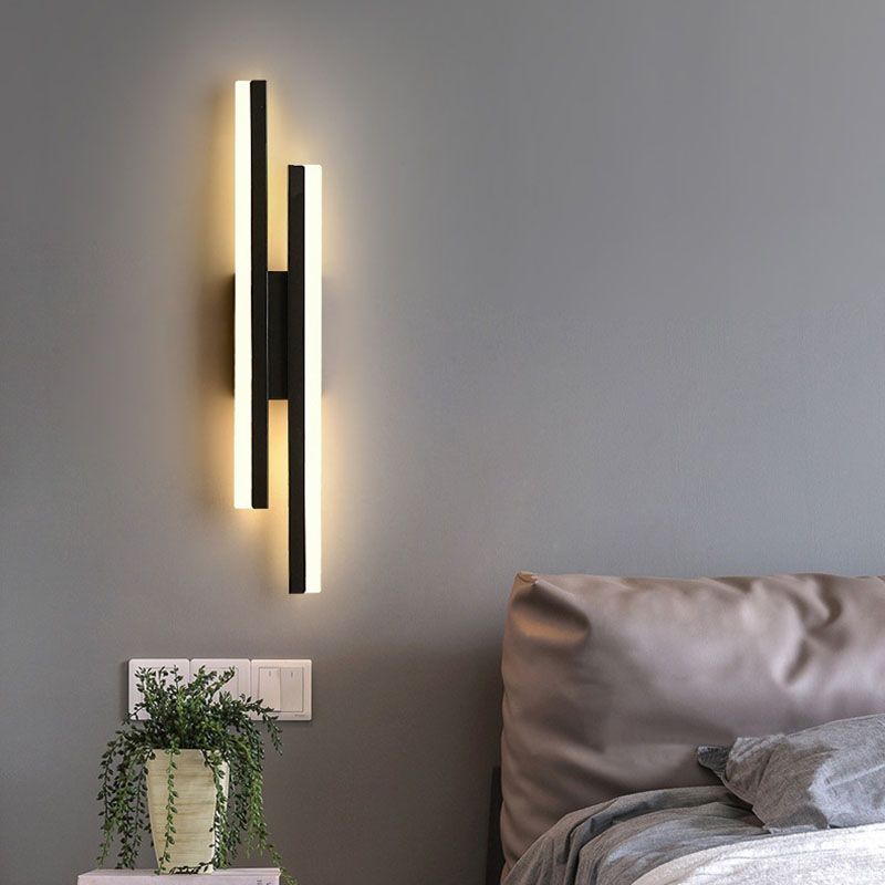 Skanto | Alana Moderne LED Veggbelysning - Elegant Svart/Gold Veggbelysning for Stue og Soverom