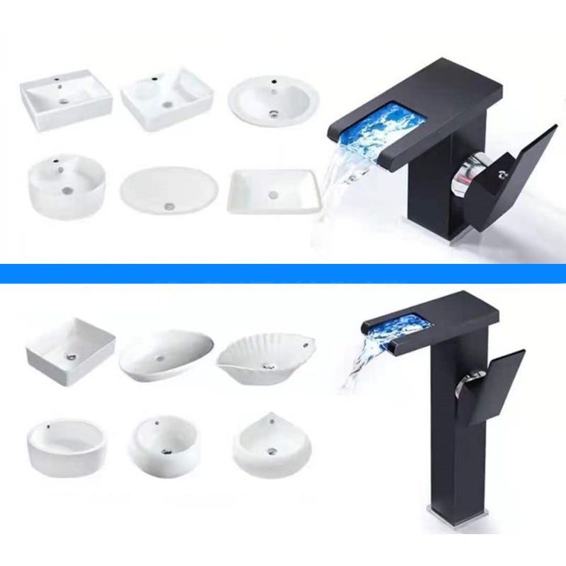 Ettgreps blandebatteri til servant, 1-hulls. Mye brukt blandebatteri til bad med LED-belysning.
