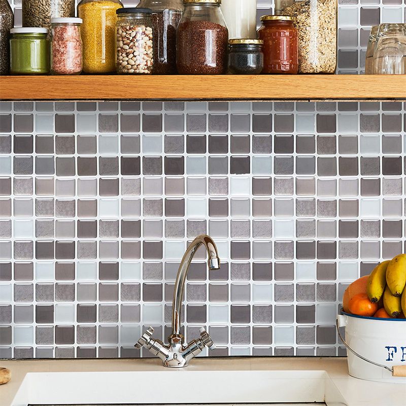 Plast mosaikkfliser med selvklebende plast, vanntett mosaikkflis med selvklebende plast og firkantet form