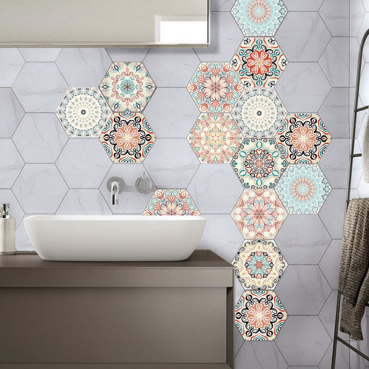 Sekskantet mosaikkflistapet for selvklebende og avtakbare bakveggfliser