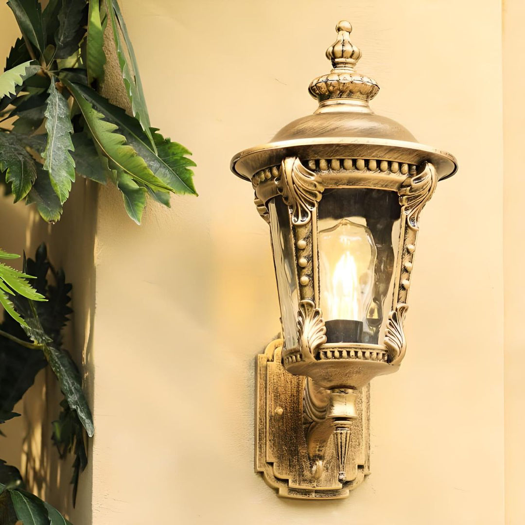 Skanto | Utendørs Vintage Glass Vegg Lantern Lys