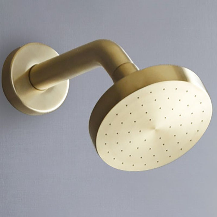 Dusjkombinasjon i rustfritt stål, rundt, fast dusjhode med dusjarm