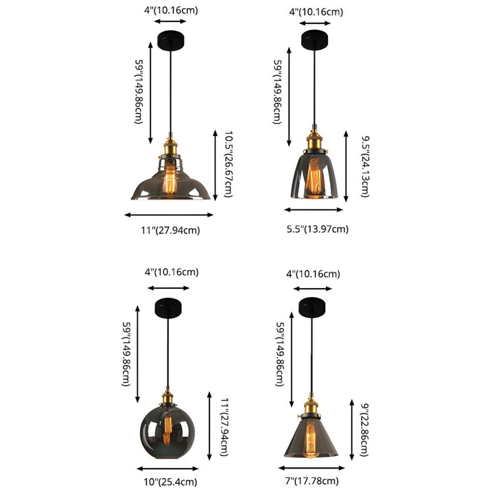 UrbanVibe Light – Pendellampe laget av amerikansk vintageglass
