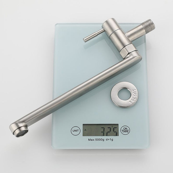 Kjøkkenkran, grytepåfyllingsventil, ettgreps, svingbar, kjøkkenkran i rustfritt stål