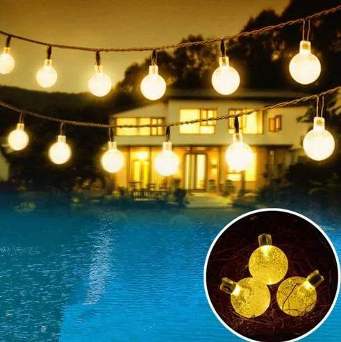 Skanto | Krystall solenergi av led lampetrådlys julelys sol hage utendørsdekorasjon for jul