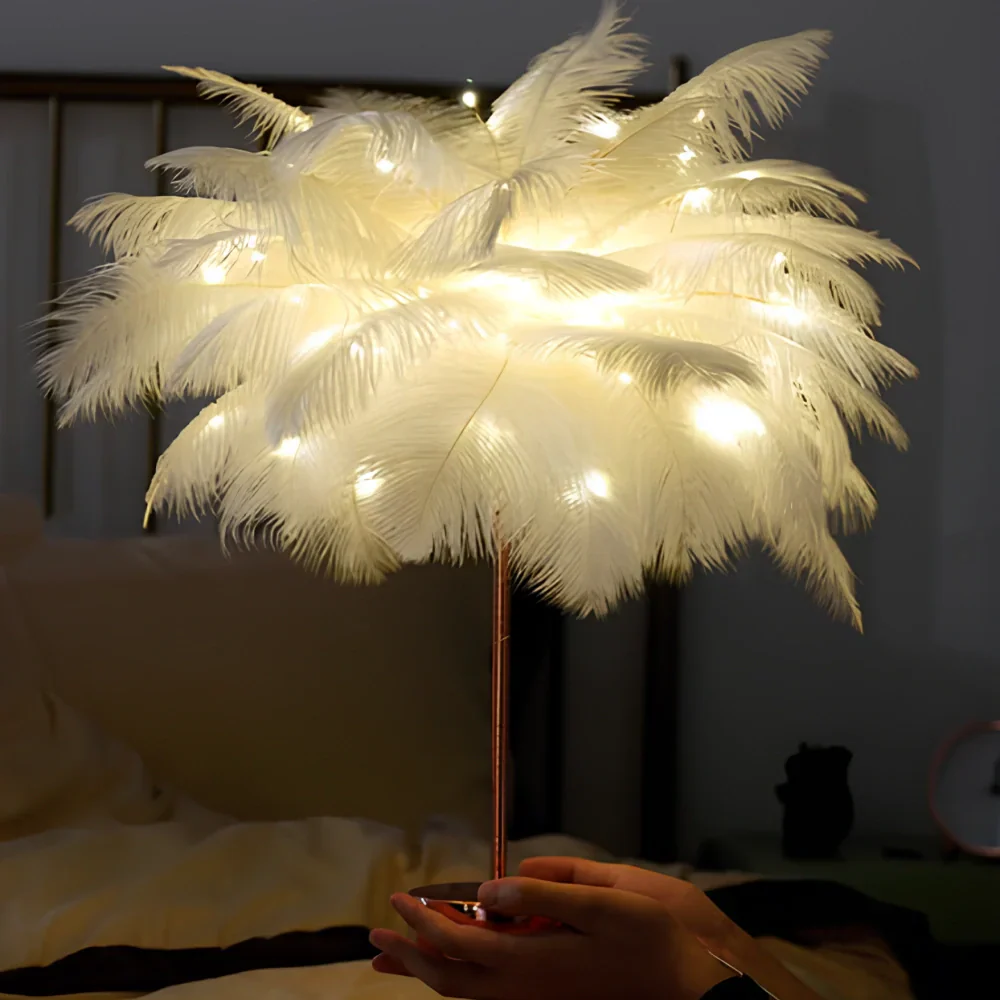 Atmosfærisk Fjær Palmetre Lampe - LumaPalm | Skanto