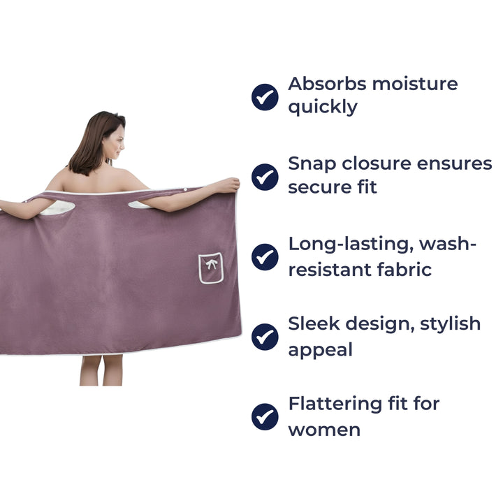 Høyt absorberende fleece – Trykknapppassform – Myk lett komfort for dusj gym og reise Skanto