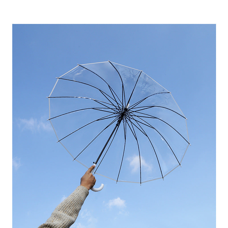 Dame gjennomsiktig vind- og regnparaply Skanto
