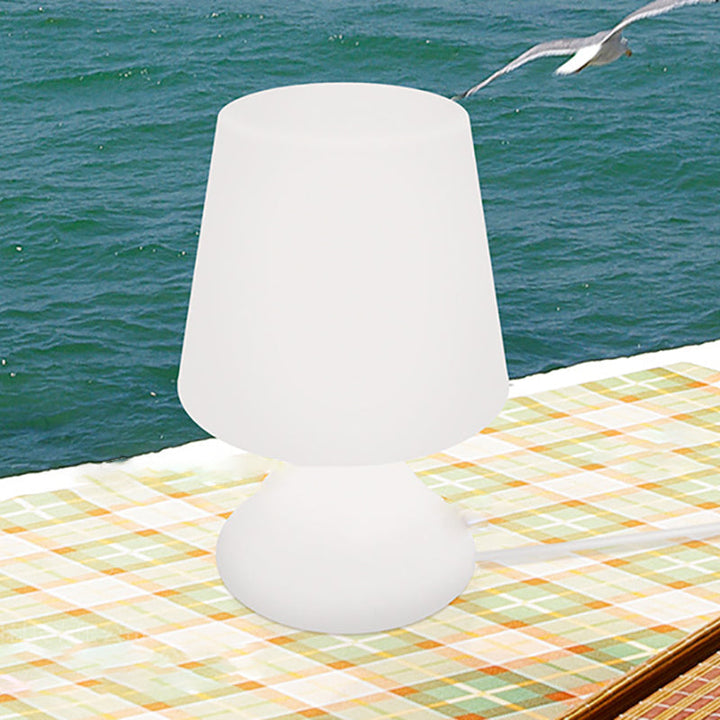 Moderne minimalistisk PE-koppform USB LED bordlampe nattlys for utendørs patio | Skanto