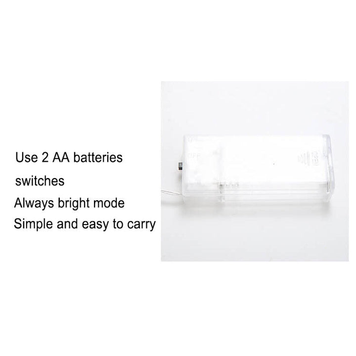 Skanto | LED Ønskebottle Glødelampe Juletre Snø Batteriboks Dekorativ Snorlys
