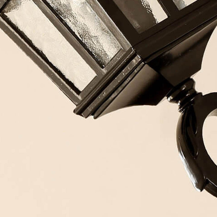 Europeisk retro vegglykt laget av glass og aluminium, vanntett, for utendørs bruk, 1 lyspære