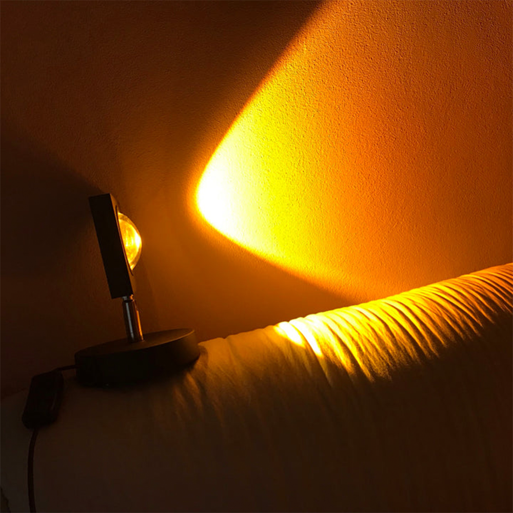 SunsetLuxe - Retro Sunset Bordlampe | Varm LED Ambient Belysning for Soverom og Stue | Skanto