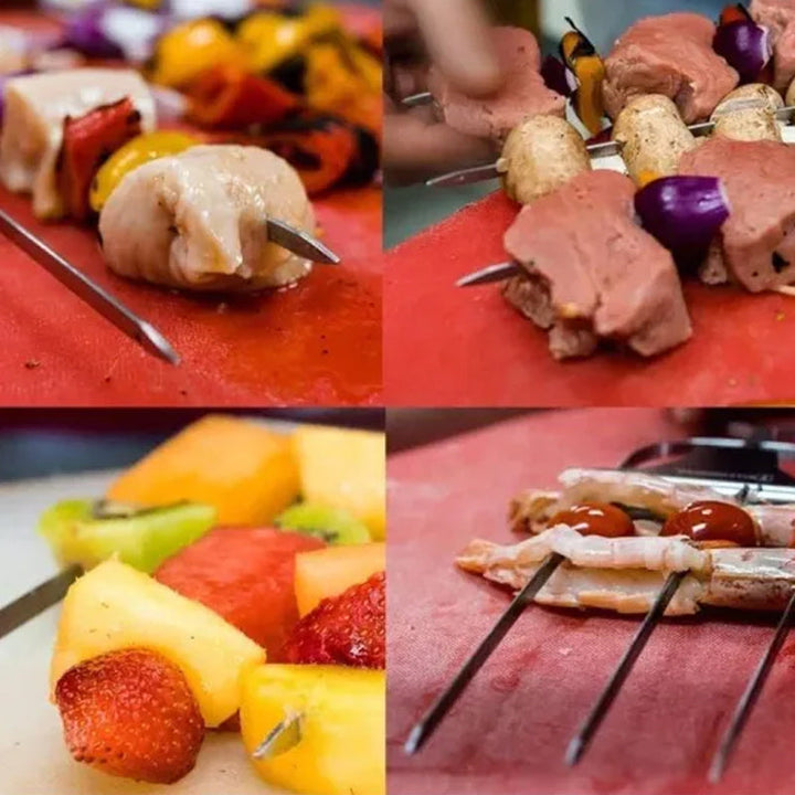 3 Way Grillspyd, Rustfritt Stål Spyd for BBQ | Skanto