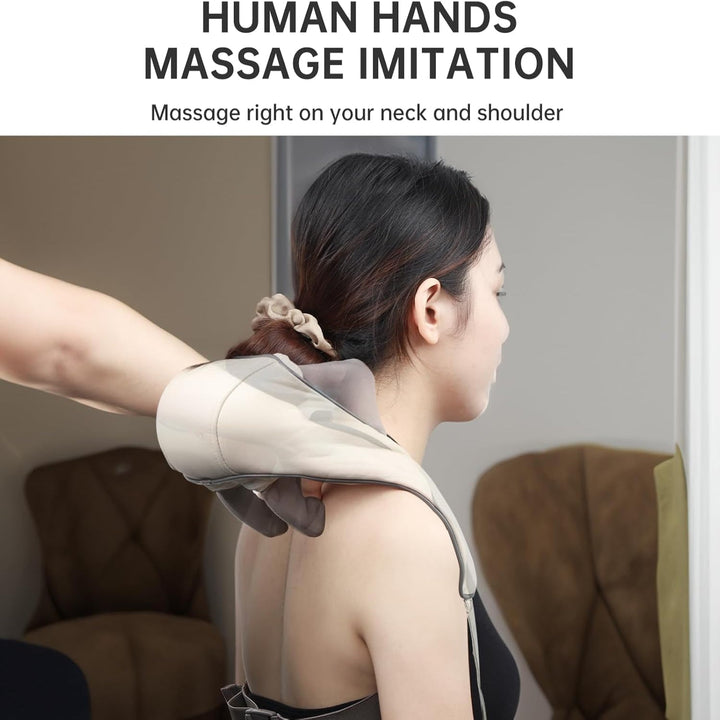Skanto | Oppvarmet Massasje Stol med Rygg- og Nakkepute – Shiatsu Massasje for Total Komfort