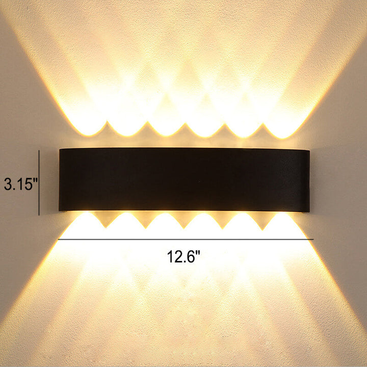 Moderne utendørs bue opp og ned spotlight LED utendørs vanntett vegglampe | Skanto