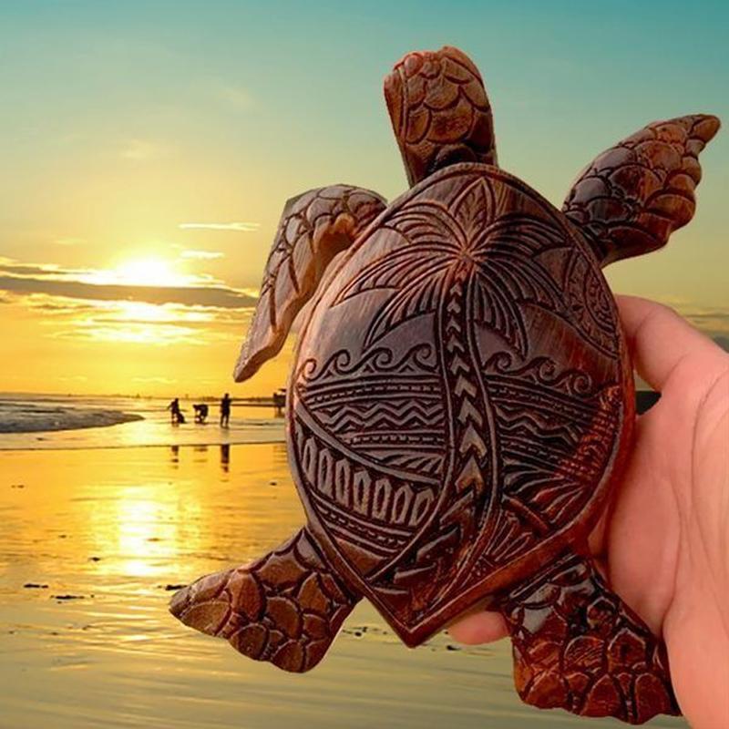 Holzskulptur Hawaii-Skjoldpadde | Skanto