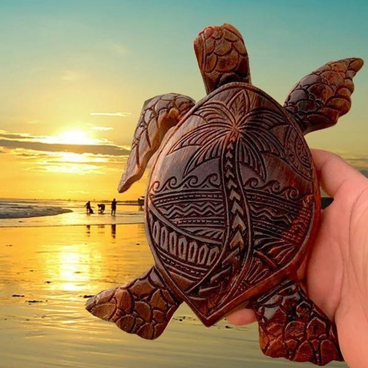 Holzskulptur Hawaii-Skjoldpadde | Skanto