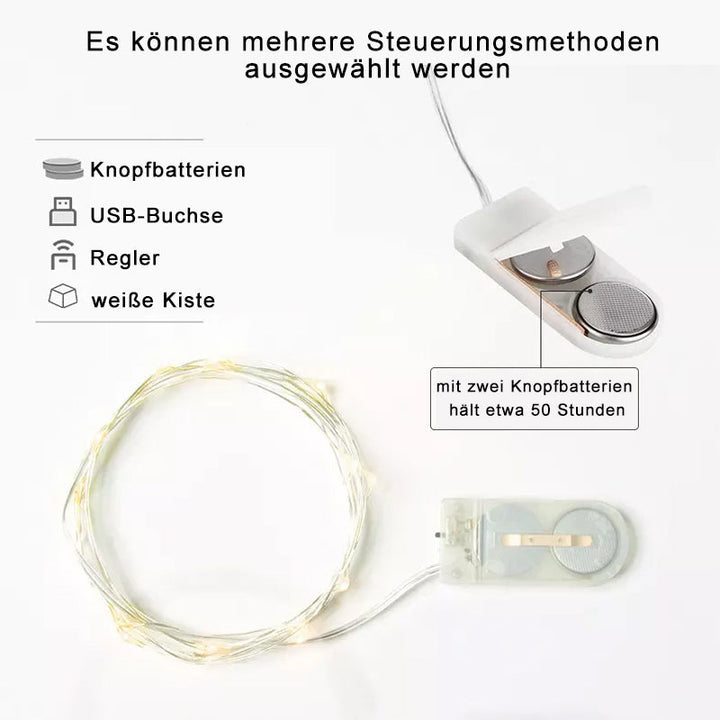 Dekorative USB kobbertråd lys | Skanto