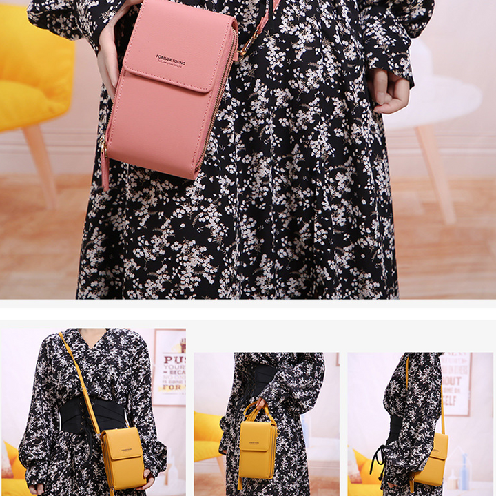 Skanto | Stor Kapasitet Elegant Crossbody Touch Screen Telefonveske