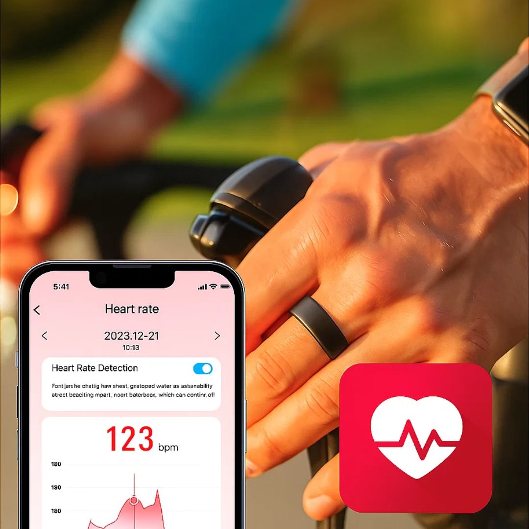 Skanto | Smart Ring Søvn- og Velvære Tracker - Vanntett Fitness Tracker Ring for Aktive Livsstiler - Helseovervåkingsenhet