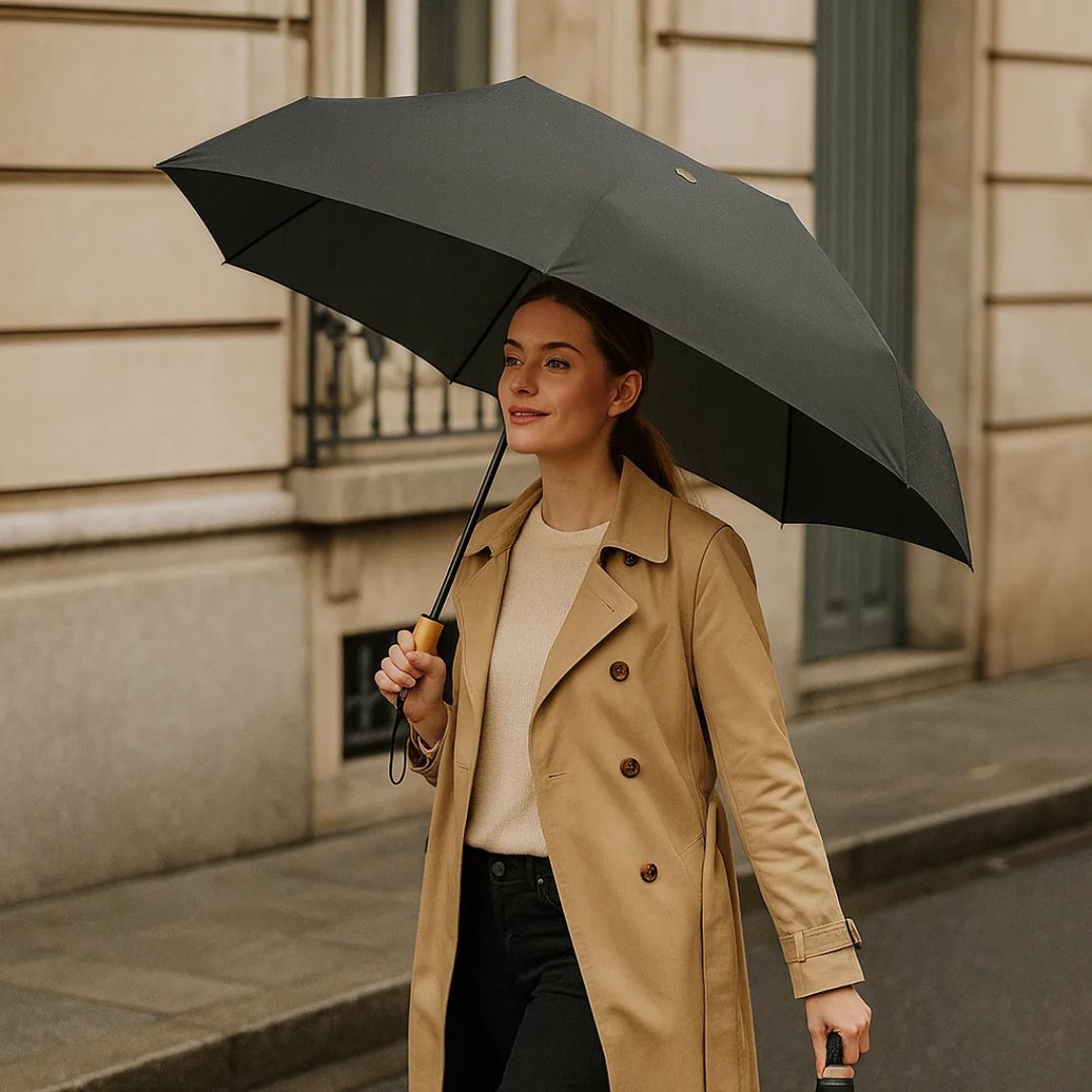UrbanBrolly | Mini UV Sammenleggbar Paraply – UPF 50+ Solbeskyttelse – Vannavvisende – Lett Bærebar Størrelse Reise Bruk Skanto