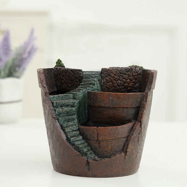 Skanto | Saftig dekorativ blomsterpotte for mini hage – Bonsai plantepotte for mikrolandskap og hage