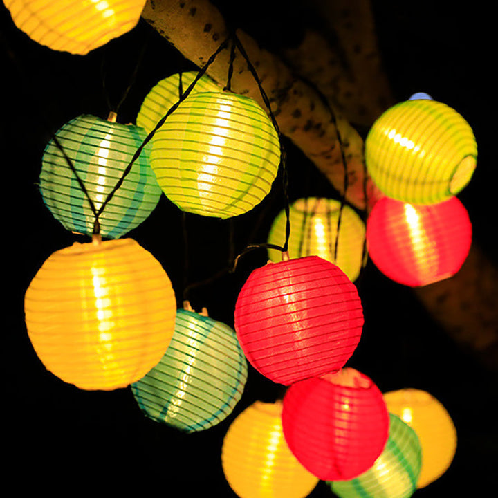 Skanto | Moderne Art Deco Solvannbestandig Stoff Lantern Ball LED Lyskjetting Utendørs Landskapslys For Utendørs Patio