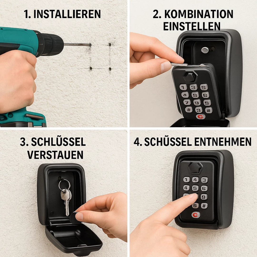 KeyGuard Utendørs Safe – Værbestandig Veggmontert Nøkkelboks | Skanto