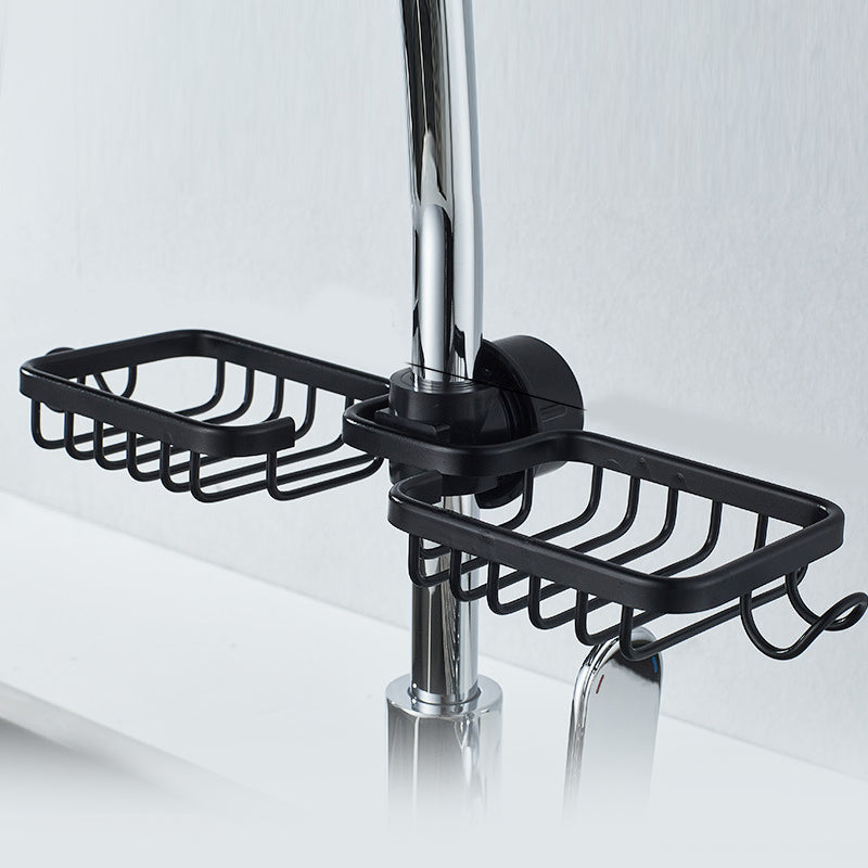 Skanto | Dusjholder for sjampo og såpe – Rustfritt aluminium – Sølv eller svart – Ingen boring