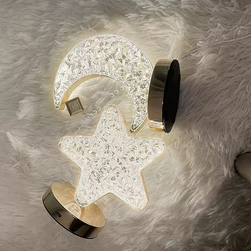 Star Moon Metal Table Lamp | Skanto