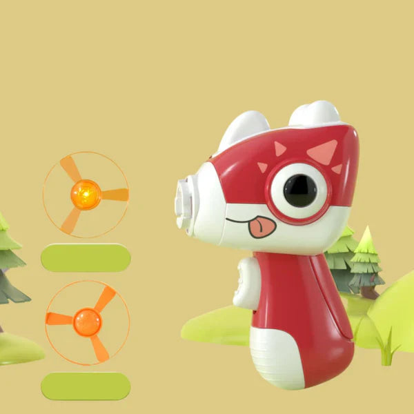 Interaktiv kat frisbee launcher med gyroskop og lysSkanto