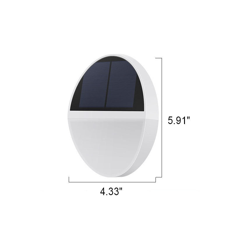 Solar utendørs vanntett rund flat kropp radar sensor LED vegglampe | Skanto