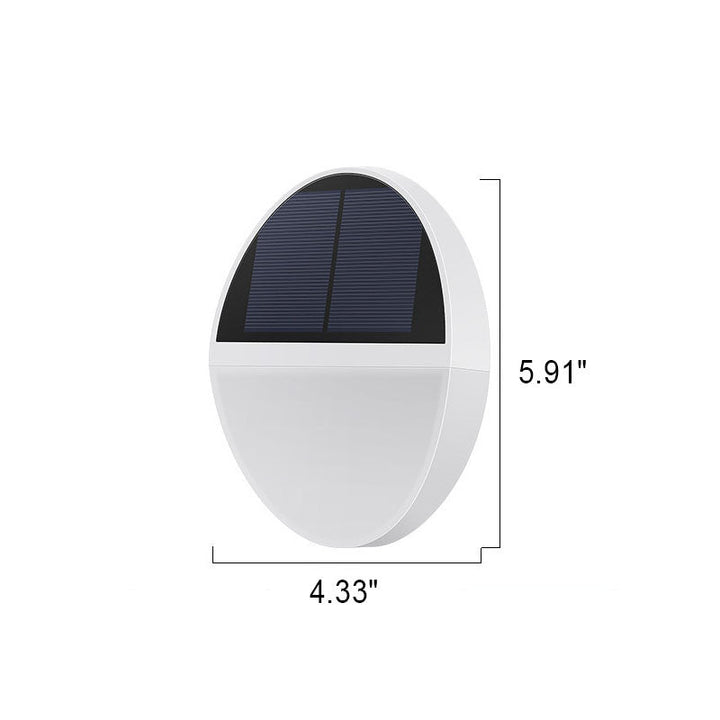 Solar utendørs vanntett rund flat kropp radar sensor LED vegglampe | Skanto