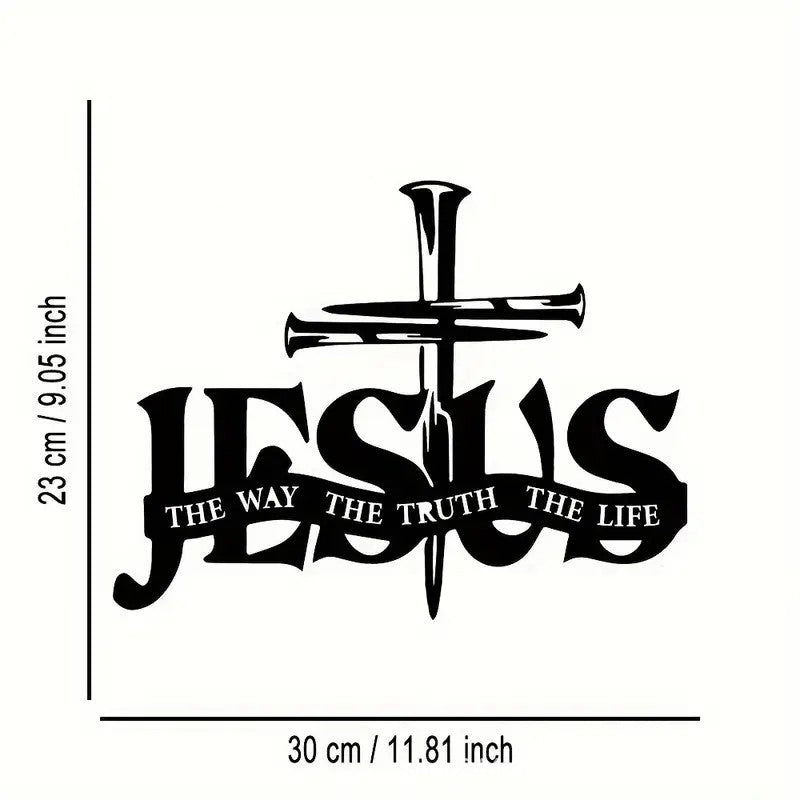 Skanto | Jesus og kors metall silhuett veggdekorasjon