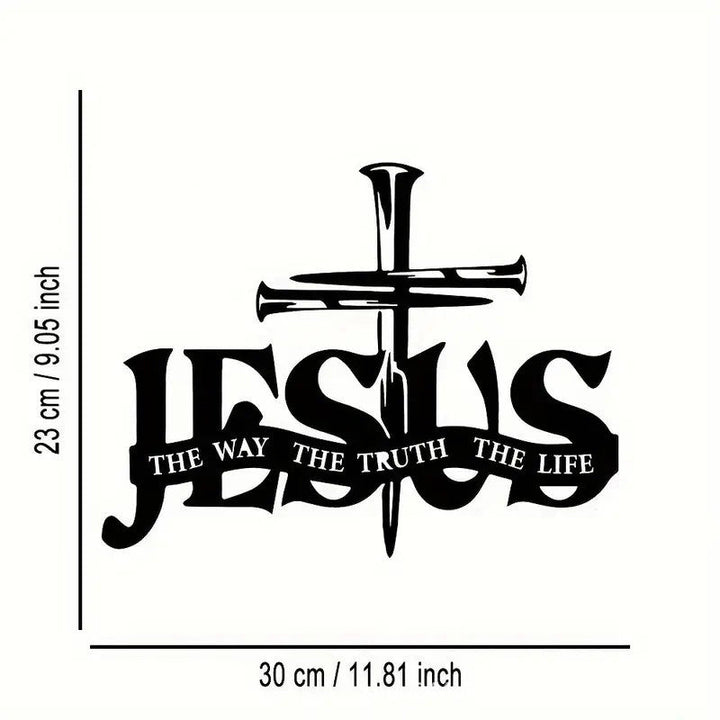 Skanto | Jesus og kors metall silhuett veggdekorasjon